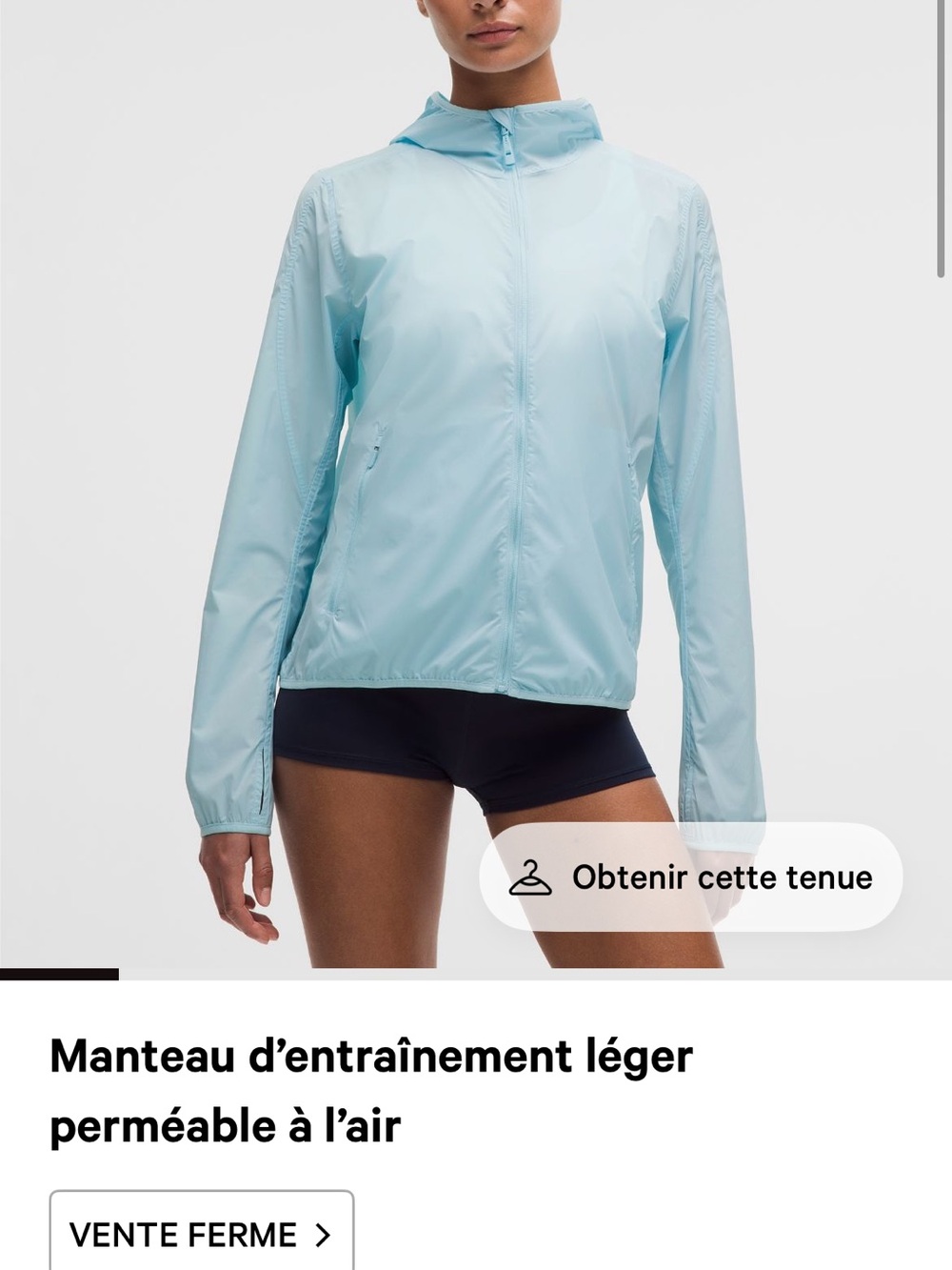 lululemon athletica foam cloud Blue Hooded Windbreaker and or raincoat Jacket